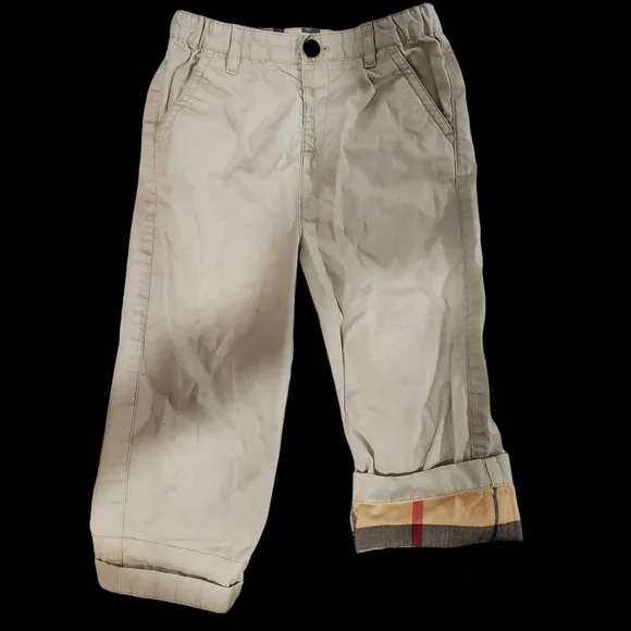 Burberry Children Boys Ricky Khaki Cotton Pants sz 3 years - Picture 2 of 8
